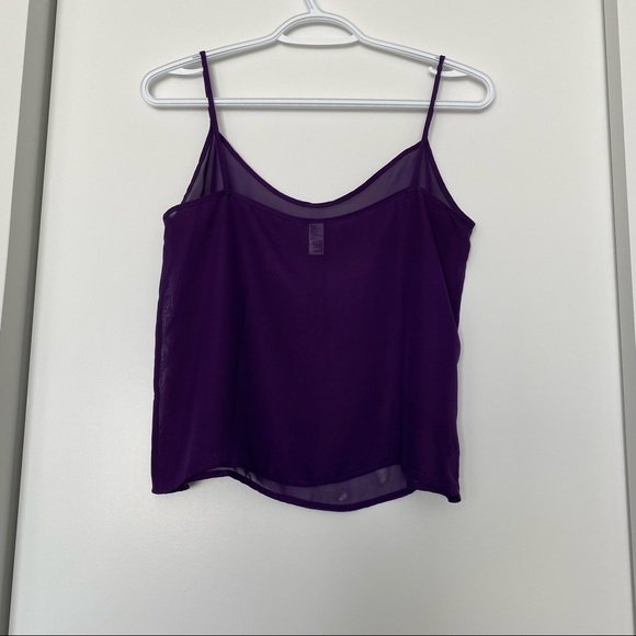 AMERICAN APPAREL Purple Chiffon Camisole - Picture 3 of 5